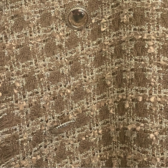 House of Harlow 1960 Knit Shimmer Tweed Pattern Long Duster - Picture 6 of 9